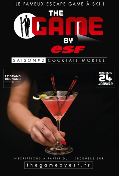 Poster for ESF' escape game on skis